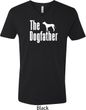The Dog Father White Print Mens V-Neck Shirt