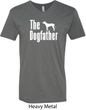 The Dog Father White Print Mens V-Neck Shirt