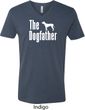 The Dog Father White Print Mens V-Neck Shirt