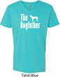 The Dog Father White Print Mens V-Neck Shirt