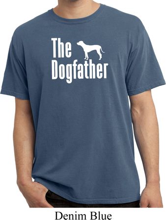 The Dog Father White Print Pigment Dyed Shirt