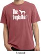 The Dog Father White Print Pigment Dyed Shirt