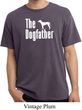 The Dog Father White Print Pigment Dyed Shirt