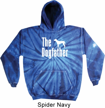 The Dog Father White Print Tie Dye Hoodie