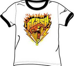 The Flash T-shirt - Blazing Speed Adult White/Black Adult Ringer Tee The Flash T-shirt - Blazing Speed Adult White/Black Adult Ringer Tee