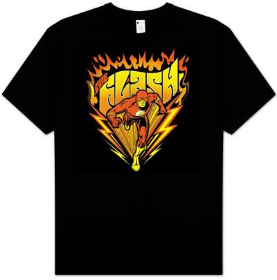 The Flash T-shirt - Blazing Speed DC Comics Adult Black Tee