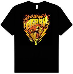 The Flash T-shirt - Blazing Speed DC Comics Adult Black Tee The Flash T-shirt - Blazing Speed DC Comics Adult Black Tee