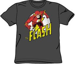 The Flash T-shirt - DC Comics Run Flash Run Adult Charcoal Tee The Flash T-shirt - DC Comics Run Flash Run Adult Charcoal Tee