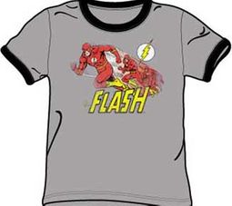 The Flash T-shirt - The Crimson Comet Gray/Black Adult Ringer Tee The Flash T-shirt - The Crimson Comet Gray/Black Adult Ringer Tee