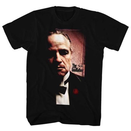 The GodFather Shirt Portrait Black T-Shirt