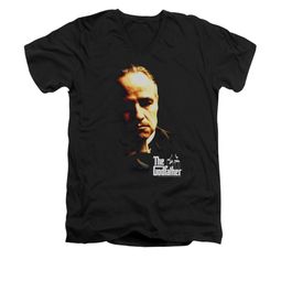 The Godfather Shirt Slim Fit V Neck Don Vito Black Tee T-Shirt The Godfather Shirt Slim Fit V Neck Don Vito Black Tee T-Shirt