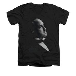 The Godfather Shirt Slim Fit V Neck Graphic Vito Black Tee T-Shirt The Godfather Shirt Slim Fit V Neck Graphic Vito Black Tee T-Shirt