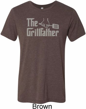The Grill Father Mens Tri Blend Crewneck Shirt