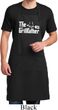 The Grillfather White Print Mens Full Length Apron with Pockets