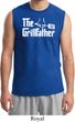 The Grillfather White Print Mens Muscle Shirt