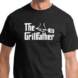 The Grillfather White Print Mens Shirts