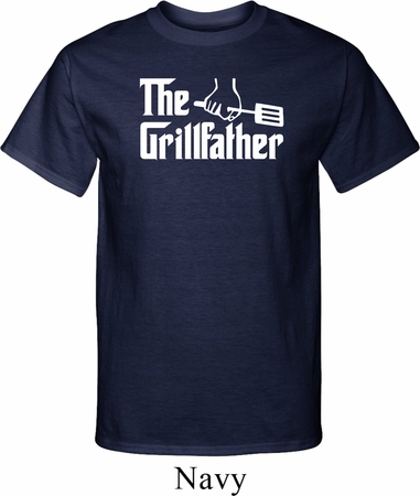 The Grillfather White Print Mens Tall Shirt
