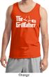 The Grillfather White Print Mens Tank Top