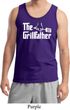 The Grillfather White Print Mens Tank Top