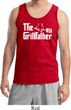 The Grillfather White Print Mens Tank Top