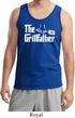 The Grillfather White Print Mens Tank Top