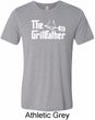 The Grillfather White Print Mens Tri Blend Crewneck Shirt