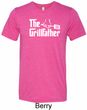 The Grillfather White Print Mens Tri Blend Crewneck Shirt