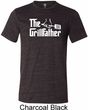 The Grillfather White Print Mens Tri Blend Crewneck Shirt