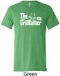 The Grillfather White Print Mens Tri Blend Crewneck Shirt