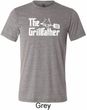 The Grillfather White Print Mens Tri Blend Crewneck Shirt