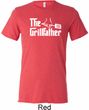 The Grillfather White Print Mens Tri Blend Crewneck Shirt