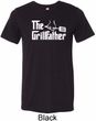 The Grillfather White Print Mens Tri Blend Crewneck Shirt