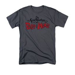 The Grim Adventures Of Billy & Mandy Shirt Grim Logo Adult Charcoal Tee T-Shirt The Grim Adventures Of Billy & Mandy Shirt Grim Logo Adult Charcoal Tee T-Shirt