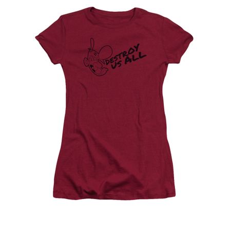 The Grim Adventures Of Billy & Mandy Shirt Juniors Destroy Us All Cardinal Tee T-Shirt