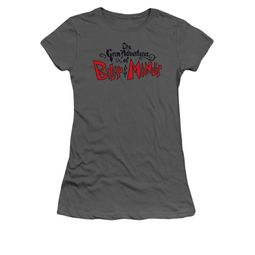 The Grim Adventures Of Billy & Mandy Shirt Juniors Grim Logo Charcoal Tee T-Shirt The Grim Adventures Of Billy & Mandy Shirt Juniors Grim Logo Charcoal Tee T-Shirt