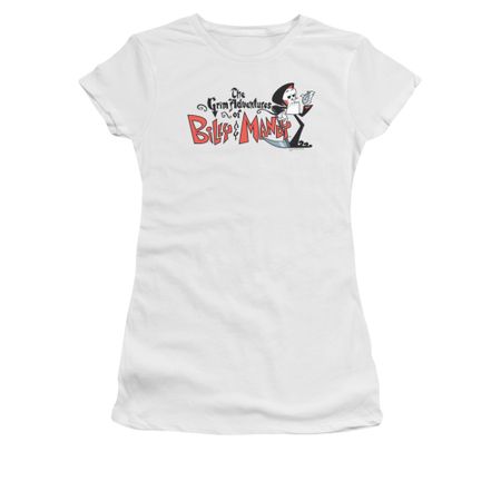 The Grim Adventures Of Billy & Mandy Shirt Juniors Logo White Tee T-Shirt