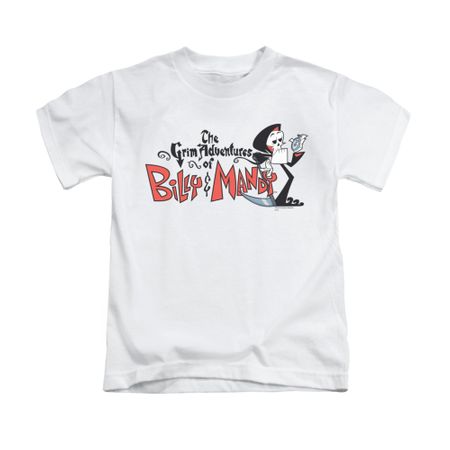 The Grim Adventures Of Billy & Mandy Shirt Kids Logo White Youth Tee T-Shirt