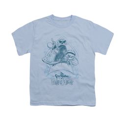 The Grim Adventures Of Billy & Mandy Shirt Kids Sketched Light Blue Youth Tee T-Shirt