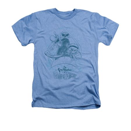 The Grim Adventures Of Billy & Mandy Shirt Sketched Adult Heather Light Blue Tee T-Shirt