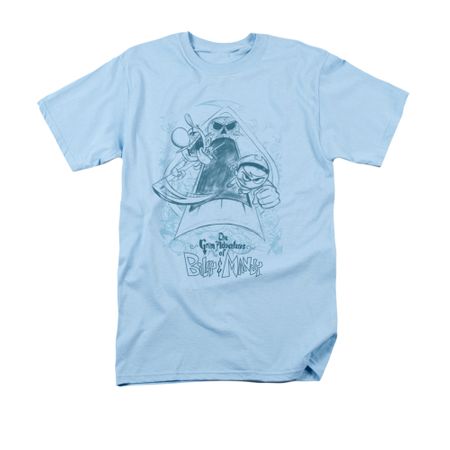 The Grim Adventures Of Billy & Mandy Shirt Sketched Adult Light Blue Tee T-Shirt