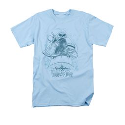 The Grim Adventures Of Billy & Mandy Shirt Sketched Adult Light Blue Tee T-Shirt