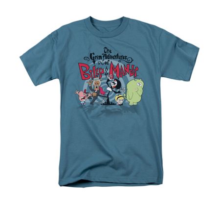 The Group Shot Of Billy & Mandy Shirt Group Shot Adult Slate Tee T-Shirt