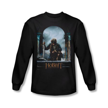 The Hobbit Battle Of The Five Armies Shirt Bilbo Poster Long Sleeve Black Tee T-Shirt