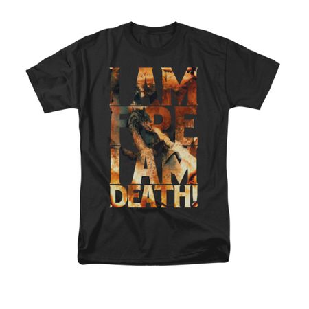 The Hobbit Battle Of The Five Armies Shirt I Am Fire Adult Black Tee T-Shirt