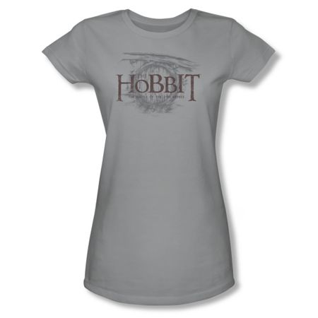 The Hobbit Battle Of The Five Armies Shirt Juniors Door Logo Silver Tee T-Shirt
