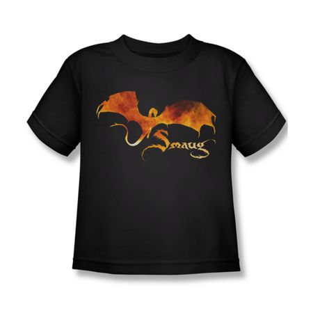 The Hobbit Battle Of The Five Armies Shirt Kids Smaug On Fire Black Youth Tee T-Shirt