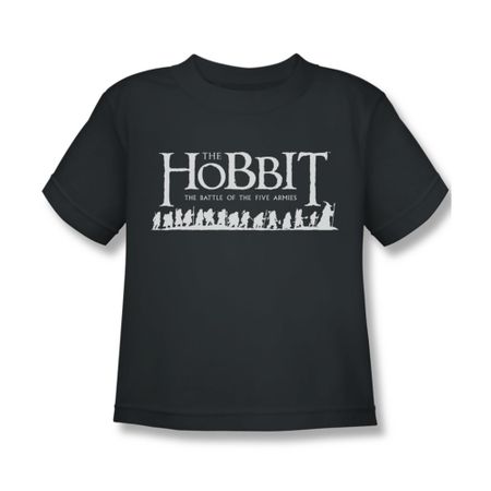 The Hobbit Battle Of The Five Armies Shirt Kids Walking Logo Charcoal Youth Tee T-Shirt