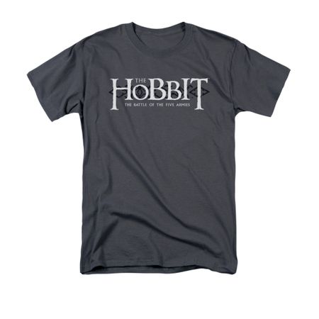 The Hobbit Battle Of The Five Armies Shirt Ornate Logo Adult Charcoal Tee T-Shirt