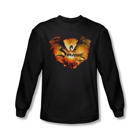 The Hobbit Battle Of The Five Armies Shirt Reign In Flame Long Sleeve Black Tee T-Shirt