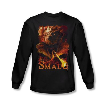 The Hobbit Battle Of The Five Armies Shirt Smolder Long Sleeve Black Tee T-Shirt